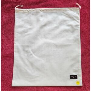 UGG Australia Dust Bag Storage Pouch Cream Drawstring Felt 17x15 Boot Bag